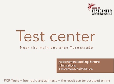 Test center in the Schultheiss Quartier Test center in the Schultheiss Quartier